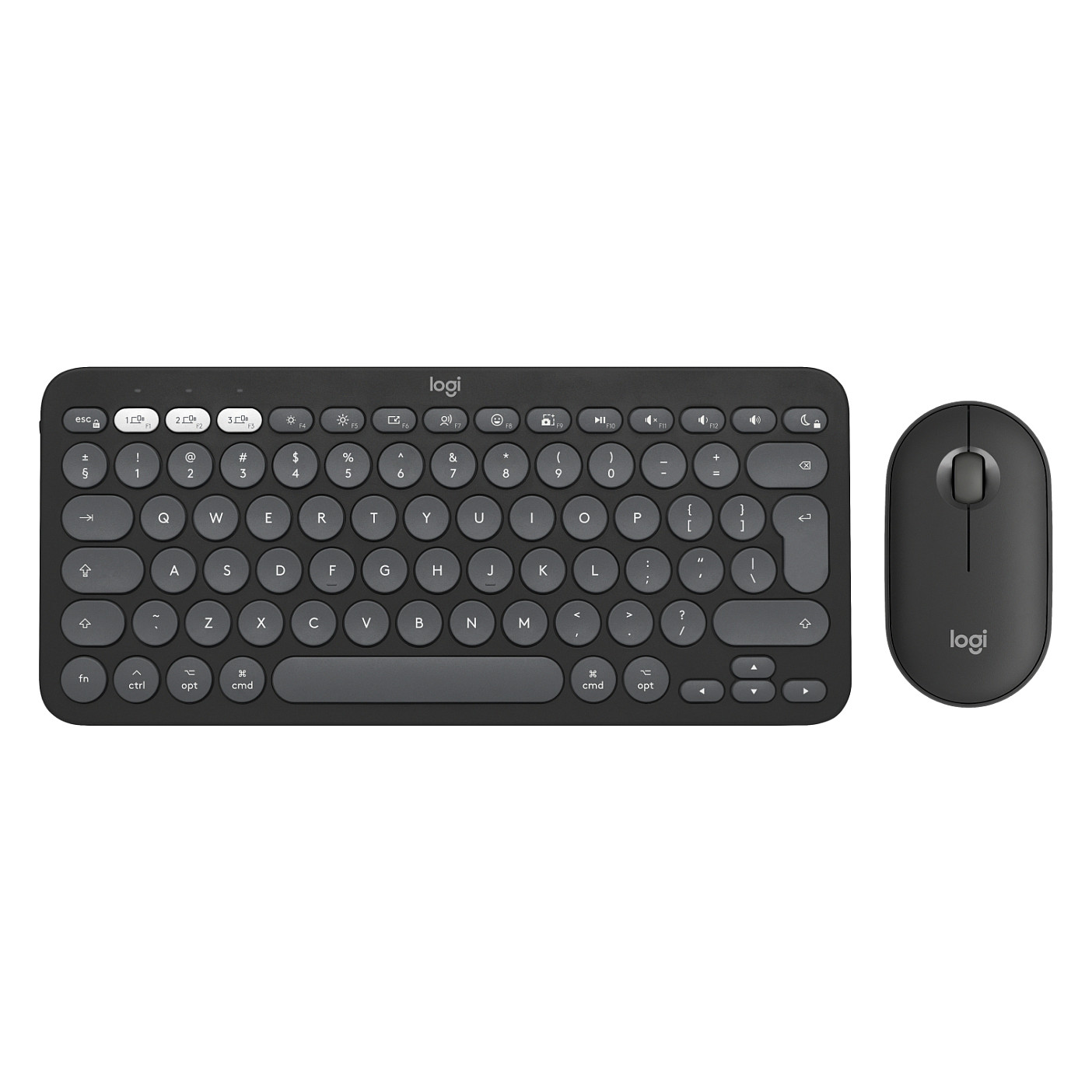 Bluetooth tipkovnica i miš LOGITECH Pebble 2 za MAC - TONAL GRAPHITE - US INTL-11