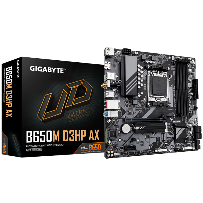 Matična ploča GIGABYTE B650M D3HP (Socket AM5, 4xDDR5, 1xHDMI, 2xDP, 2.5GbE LAN, Wi-Fi 6E 802.11ax, mATX)-13