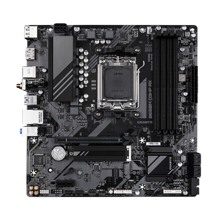 Matična ploča GIGABYTE B650M D3HP (Socket AM5, 4xDDR5, 1xHDMI, 2xDP, 2.5GbE LAN, Wi-Fi 6E 802.11ax, mATX)-16