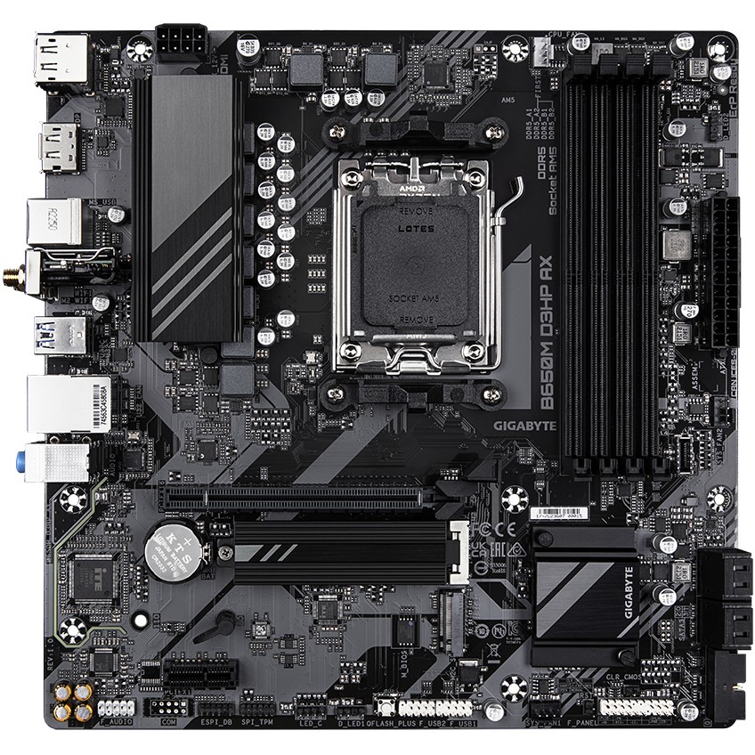 Matična ploča GIGABYTE B650M D3HP (Socket AM5, 4xDDR5, 1xHDMI, 2xDP, 2.5GbE LAN, Wi-Fi 6E 802.11ax, mATX)-9