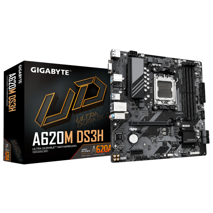 GIGABYTE Mainboard Desktop A620M DS3H (Socket AM5, AMD A620, DDR5 SDRAM, HDMI/DP, Gigabit Ethernet)-13