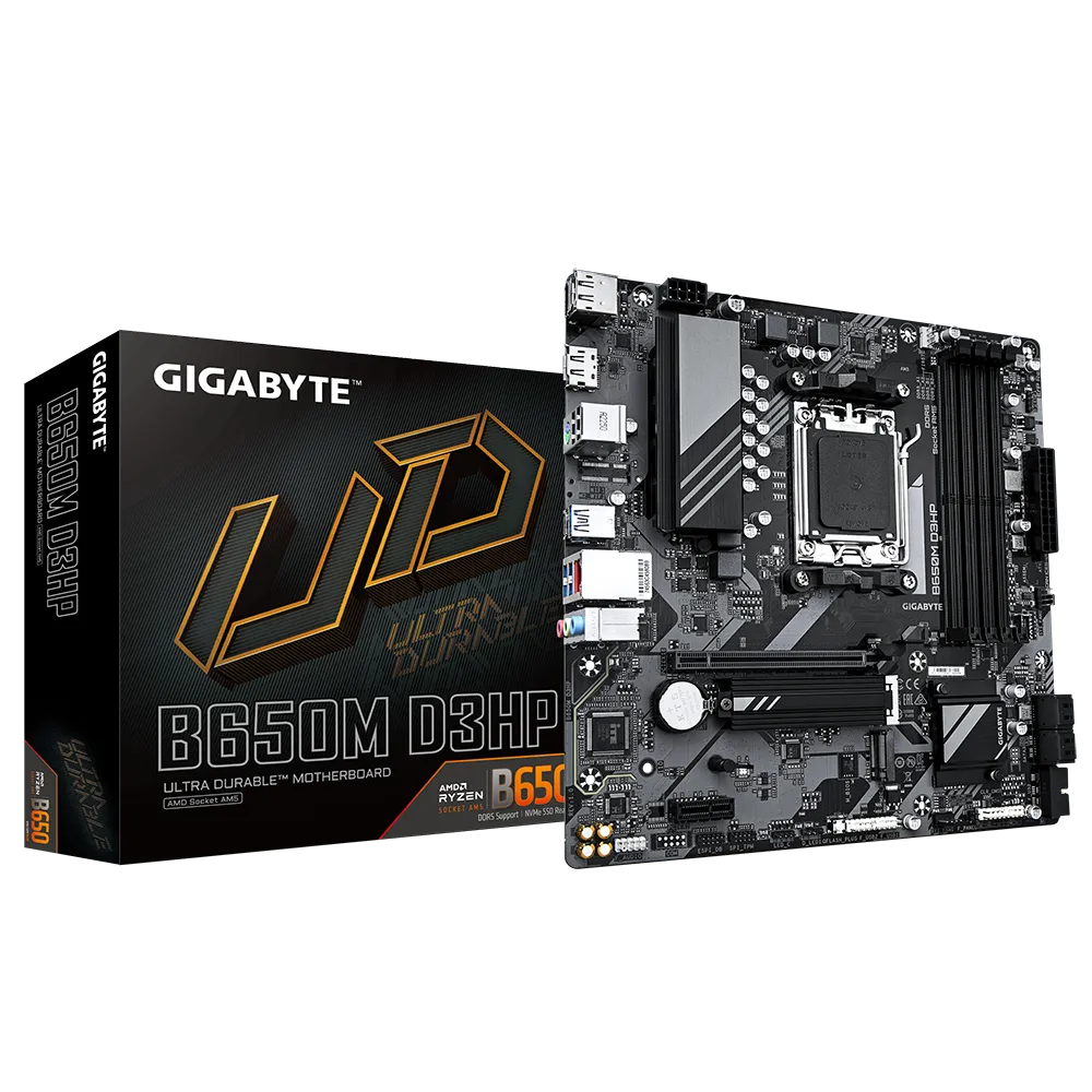 GIGABYTE B650M D3HP, DDR5, SATA3, USB3.2Gen1, DP, 2.5GbE, AM5 mATX-2