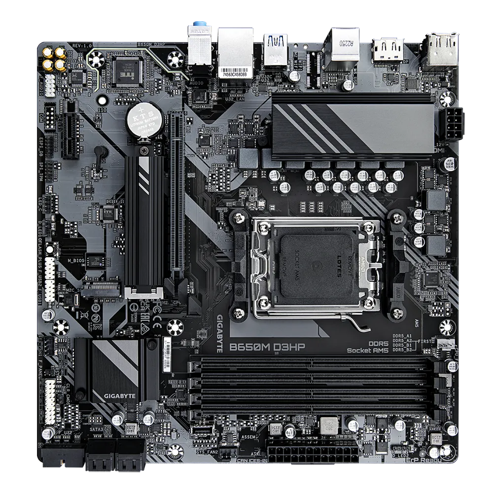 GIGABYTE B650M D3HP, DDR5, SATA3, USB3.2Gen1, DP, 2.5GbE, AM5 mATX-4