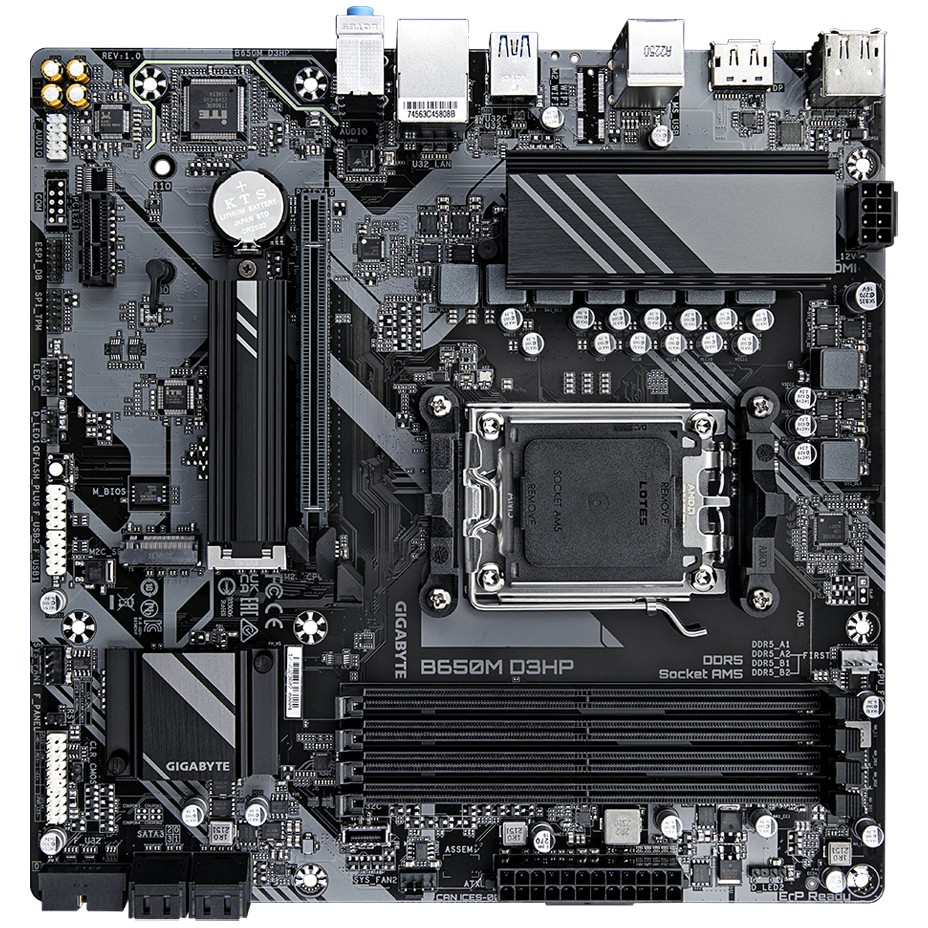 GIGABYTE B650M D3HP, DDR5, SATA3, USB3.2Gen1, DP, 2.5GbE, AM5 mATX-12