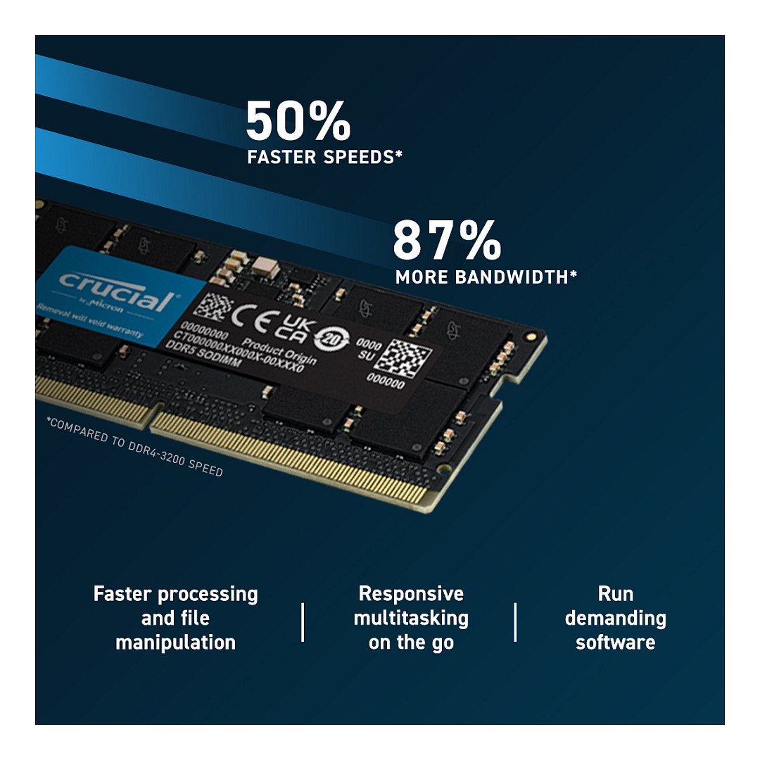 RAM CRUCIAL DRAM 16GB DDR5-5600 SODIMM CL46-11