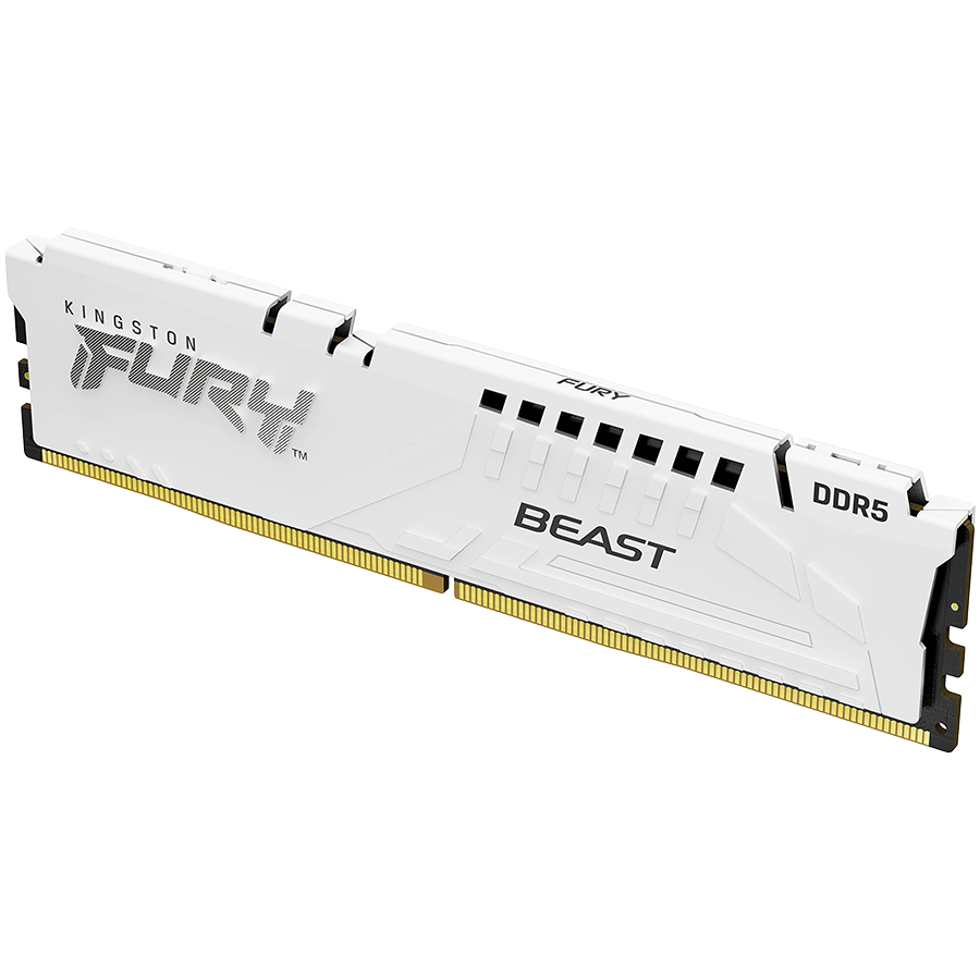 RAM KINGSTON 32GB 6000MT/s DDR5 CL36 DIMM FURY Beast White (kapacitet 32 GB, brzina 6000MHz, CAS Latency CL36, nebuffered, 288-pin DIMM)