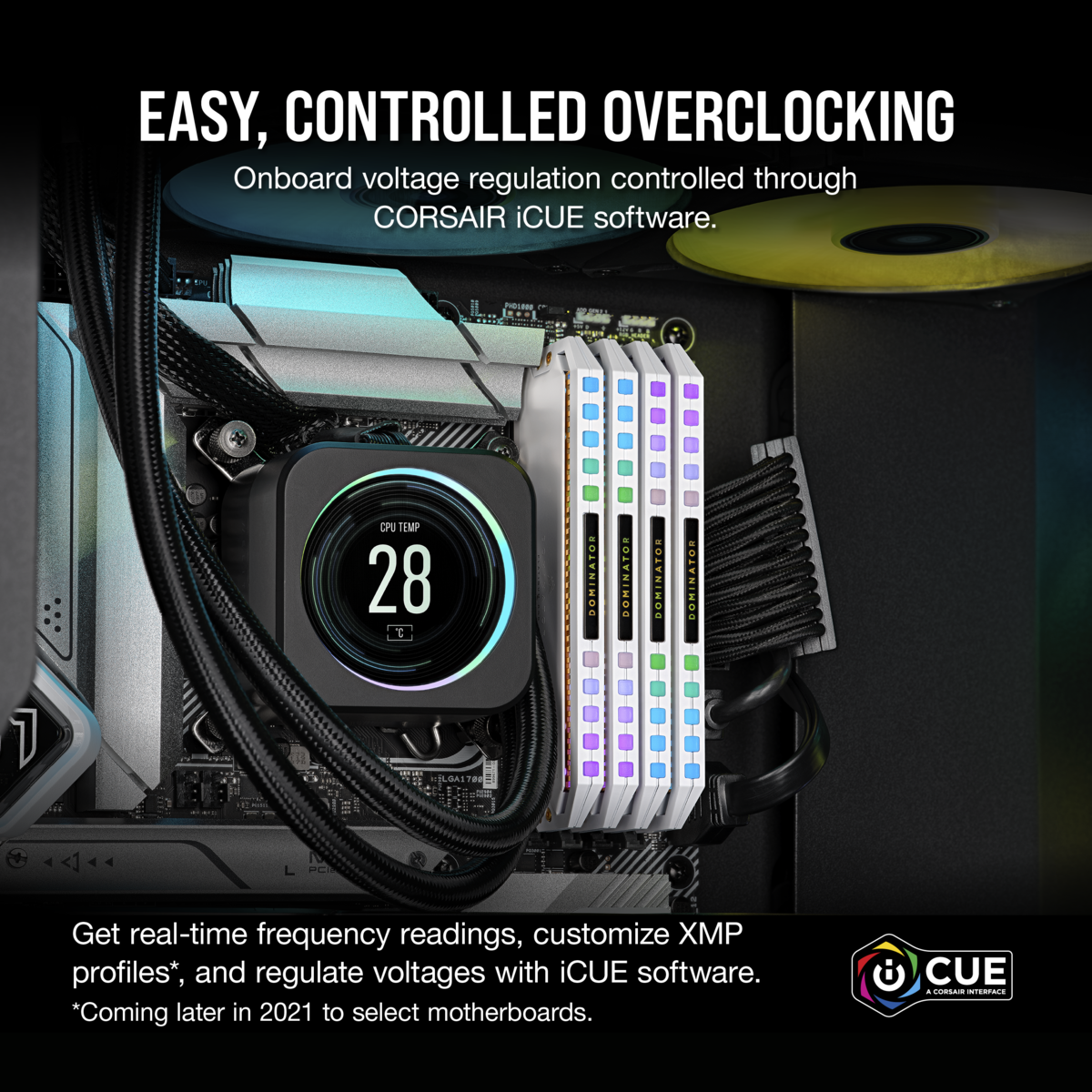 RAM CORSAIR Dominator Platinum RGB (DDR5, 64GB, 5600MHz, CL40, bijela)-5