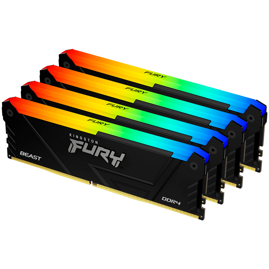 RAM KINGSTON FURY Beast RGB 32GB 3200MT/s DDR4 CL16 DIMM (kapacitet 32 GB, brzina 3200MHz, CAS Latency CL16, nebuffered, 288-pin)-0