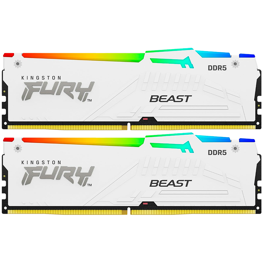 RAM KINGSTON FURY Beast White RGB EXPO (32GB, 5600MT/s, DDR5, CL36, DIMM, Kit of 2)-1
