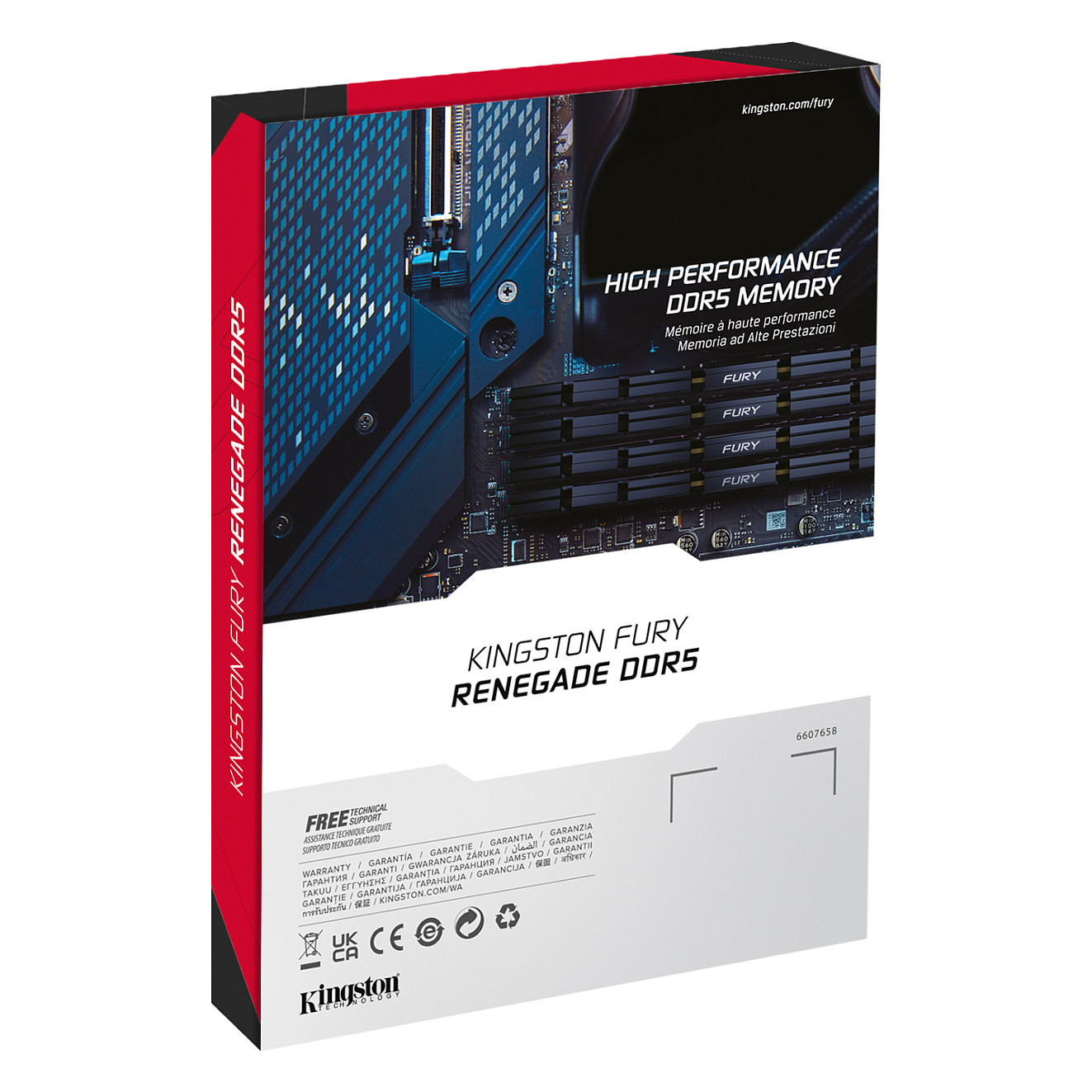 RAM KINGSTON FURY Renegade 16GB 6400MT/s DDR5 CL32 DIMM (kapacitet 16 GB, brzina 6400MHz, CAS Latency CL32, DIMM 288-pin)-8
