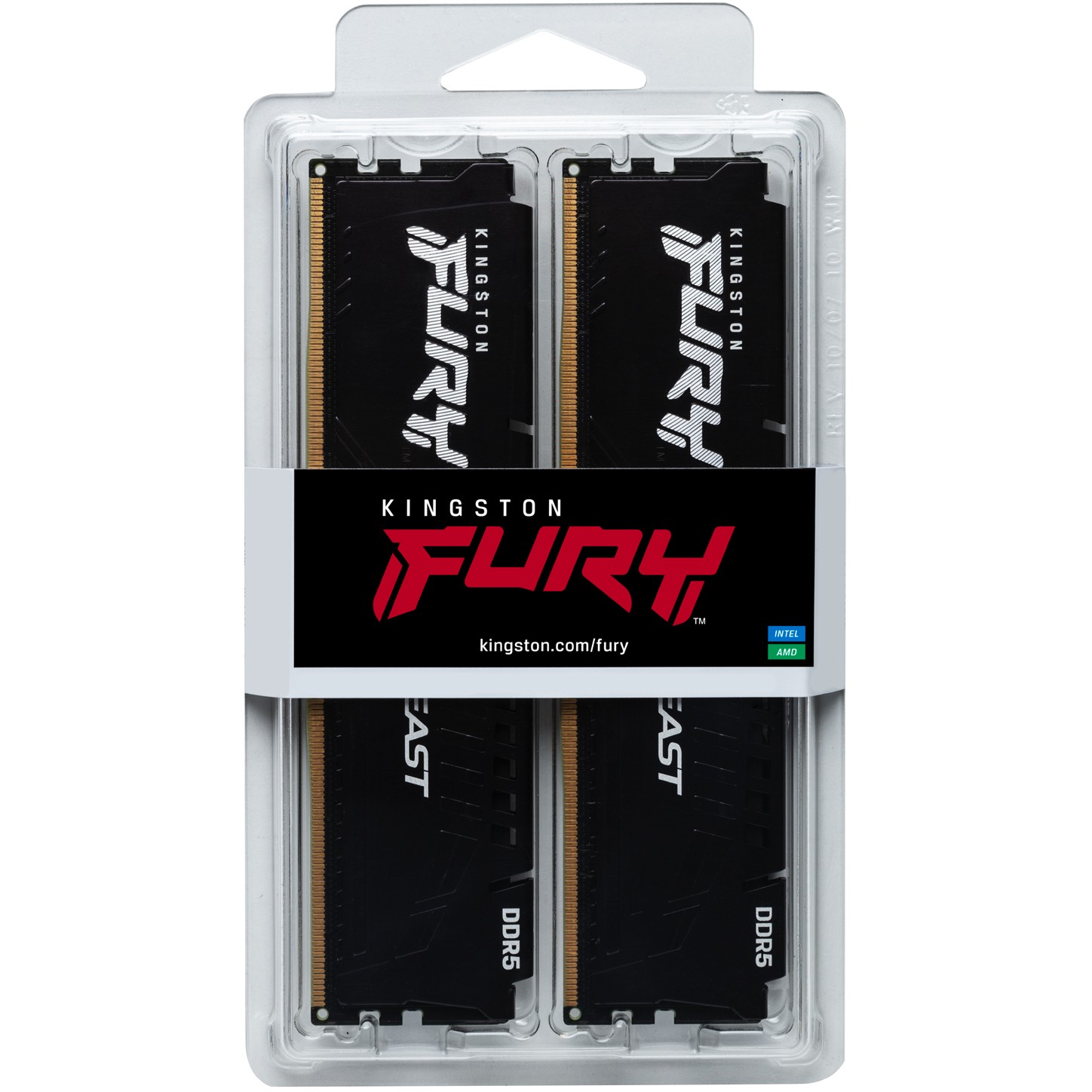 Kingston 64GB 6000MT/s DDR5 CL30 DIMM (Kit of 2) FURY Beast Black EXPO, EAN: 740617343403-12