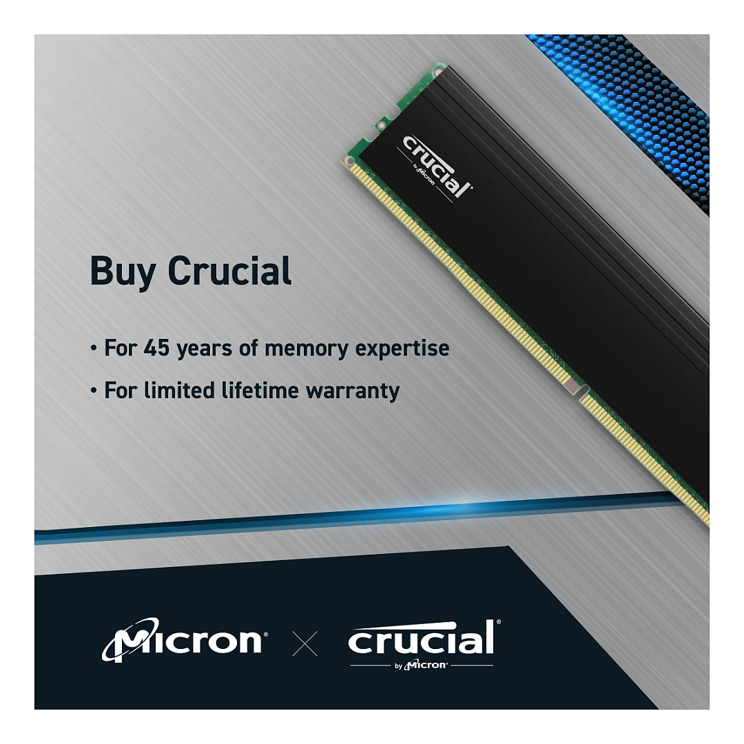 Crucial Pro 64GB Kit (2x32GB) DDR4-3200 UDIMM CL22 (16Gbit), EAN: 649528937797-10
