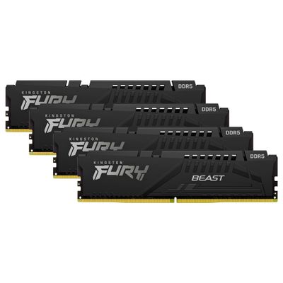 RAM KINGSTON FURY Beast 64GB 5200MT/s DDR5 CL40 DIMM (kapacitet 64 GB, brzina 5200MHz, CAS Latency CL40, boja crna)