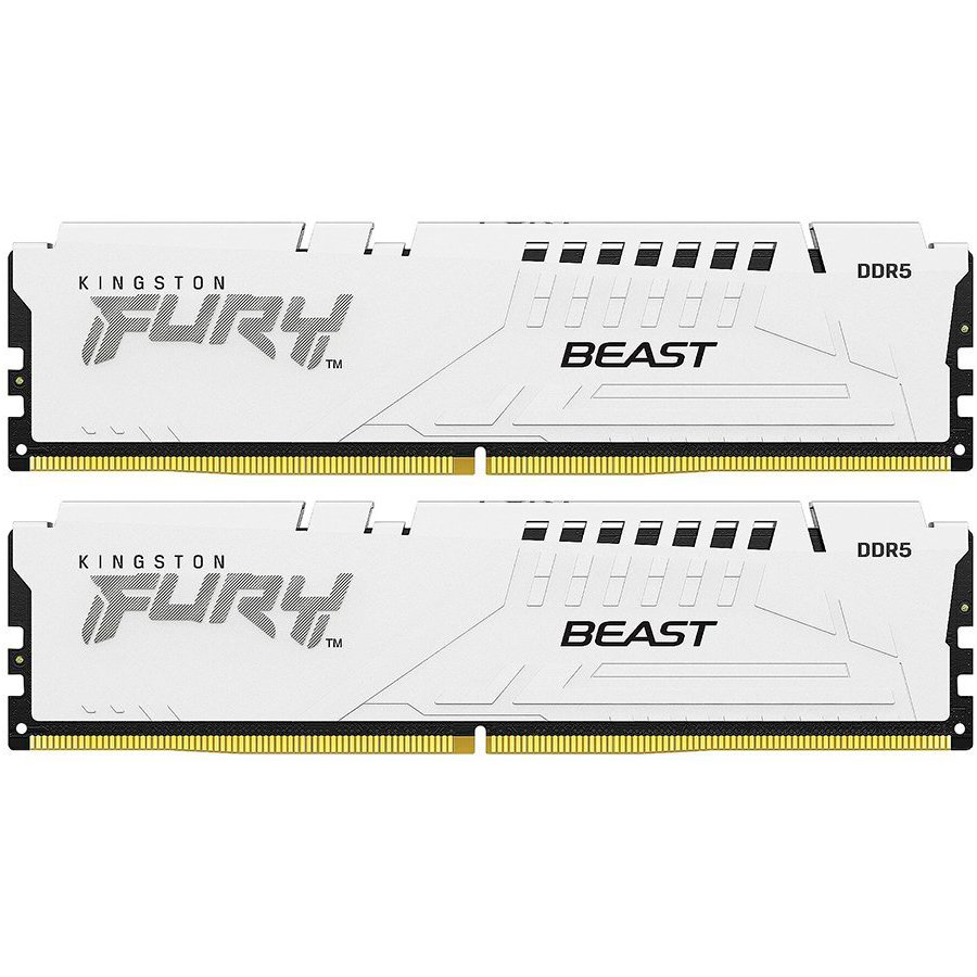 Radna memorija KINGSTON FURY Beast White (32gb (2x16gb), ddr5, 6400mt/s, cl32, bijela, xmp)-0