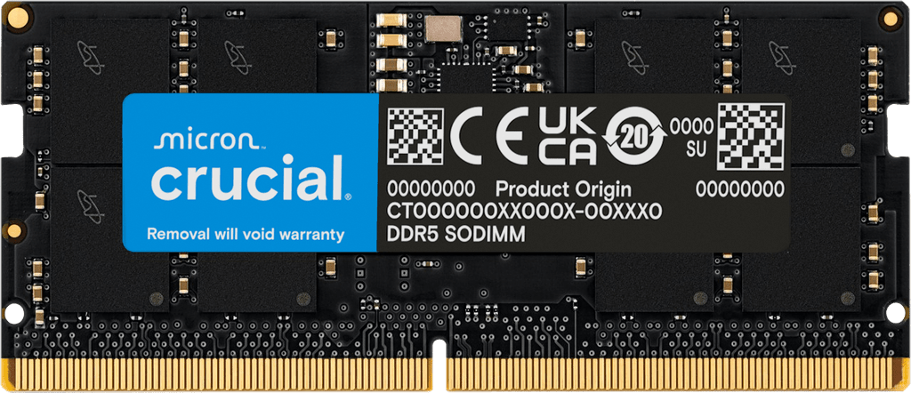 Crucial 32GB DDR5-5600 SODIMM CL46 (16Gbit), EAN: 649528929952-15