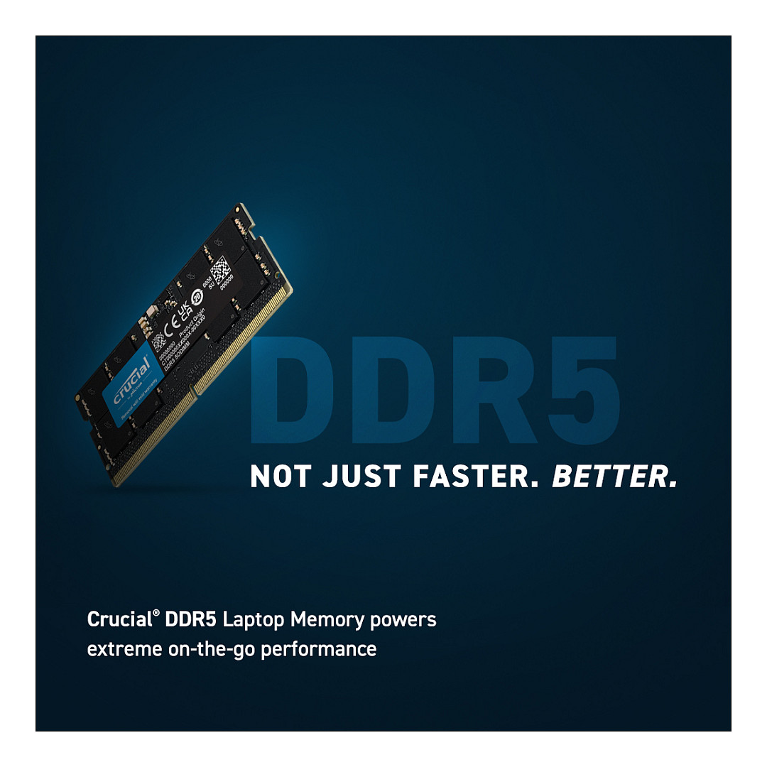 Crucial 32GB DDR5-5600 SODIMM CL46 (16Gbit), EAN: 649528929952-7