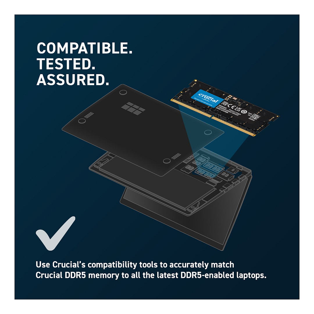 Crucial 32GB DDR5-5600 SODIMM CL46 (16Gbit), EAN: 649528929952-10