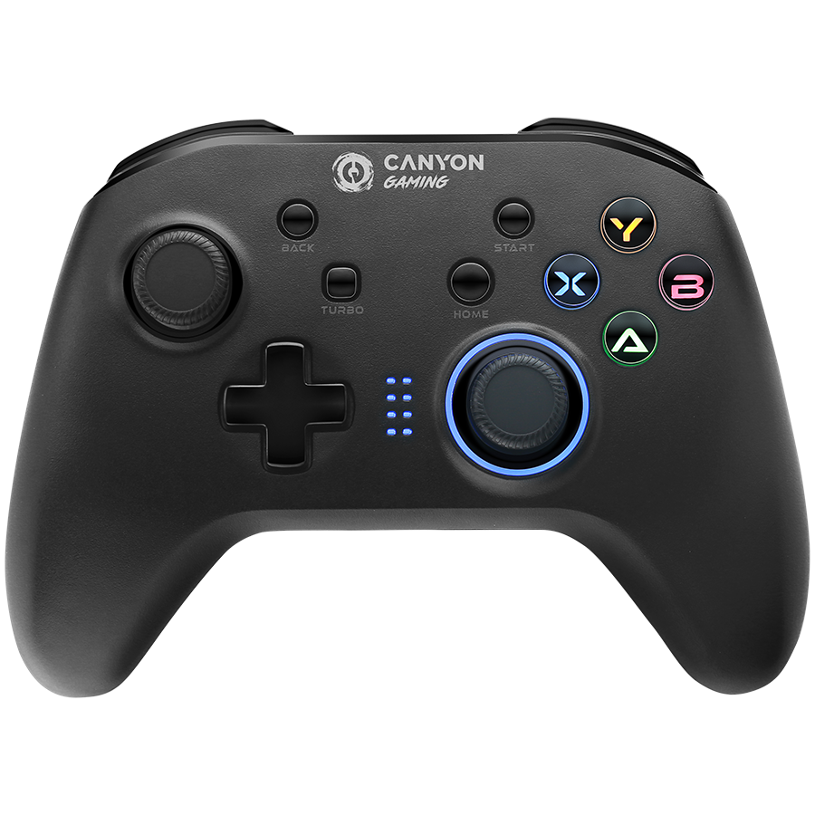 CANYON GP-W3 2.4G Wireless Controller with built-in 600mah battery, 1M Type-C charging cable ,6 axis motion sensor support nintendo switch ,android,PC X-input/D-input,ps3,normal size dongle,crna-0