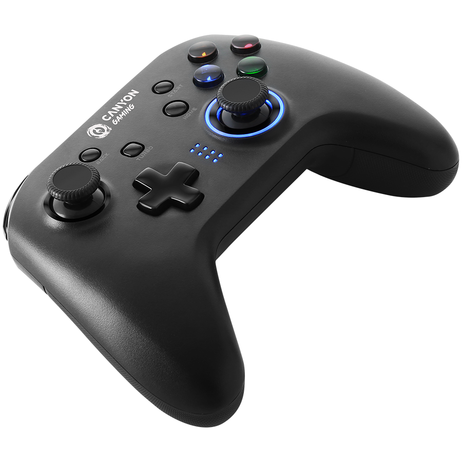 CANYON GP-W3 2.4G Wireless Controller with built-in 600mah battery, 1M Type-C charging cable ,6 axis motion sensor support nintendo switch ,android,PC X-input/D-input,ps3,normal size dongle,crna-1