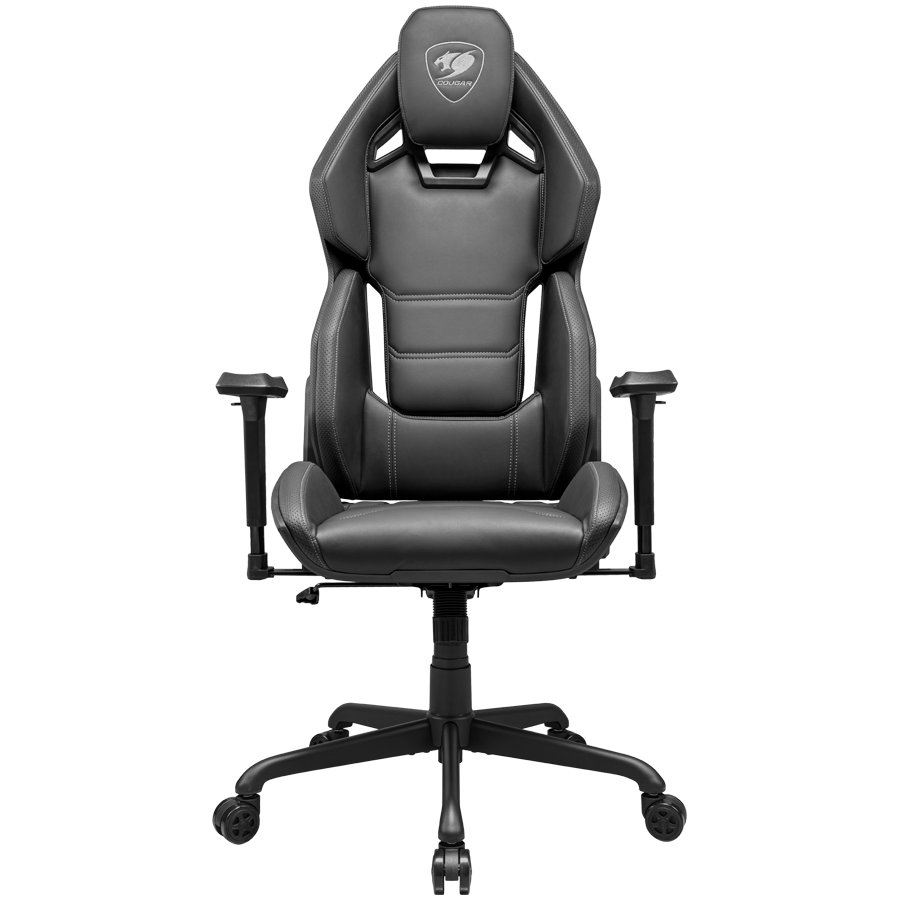 Gaming Chair COUGAR HOTROD BLACK (3D adjustable armrests, backrest height 900 mm, backrest width 450 mm, angled backrest, casing material leatherette, chair depth 590 mm, chair height 1390 mm, chair width 705 mm, maximum suitable weight 136 kg, wheels quantity 5)-0