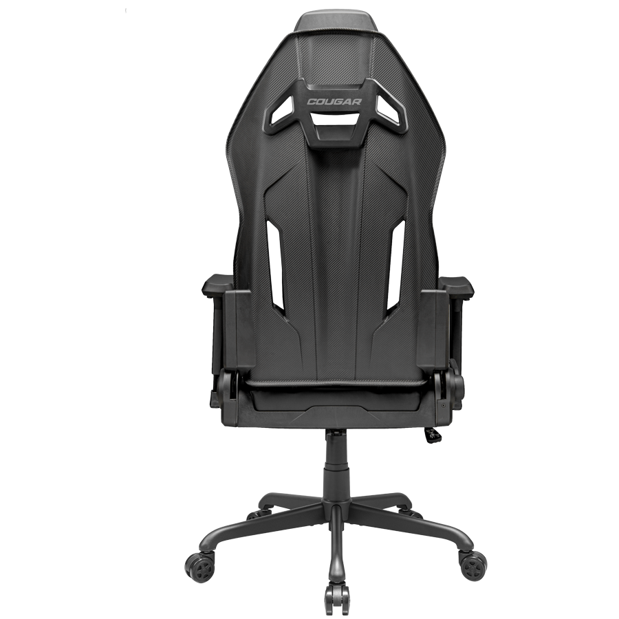 Gaming Chair COUGAR HOTROD BLACK (3D adjustable armrests, backrest height 900 mm, backrest width 450 mm, angled backrest, casing material leatherette, chair depth 590 mm, chair height 1390 mm, chair width 705 mm, maximum suitable weight 136 kg, wheels quantity 5)-5