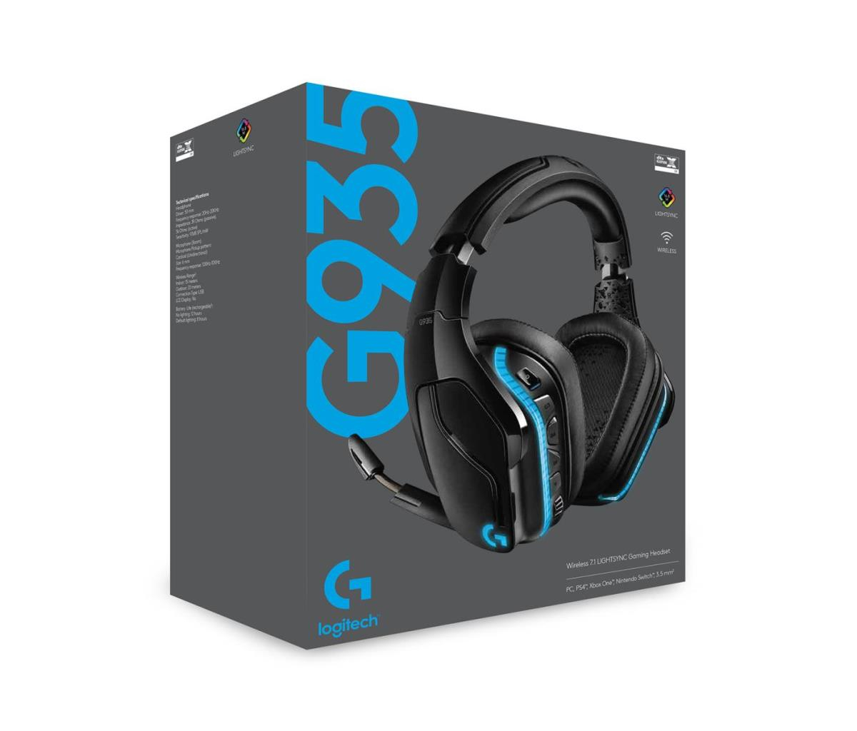 LOGITECH G935 Wireless 7.1 Surround Sound LIGHTSYNC Gaming Headset - 2.4GHZ - EMEA-4