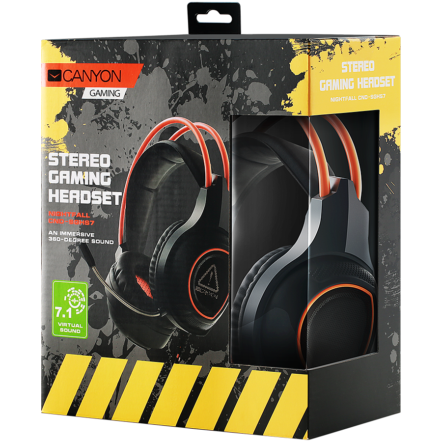 Slušalice s mikrofonom CANYON Gaming 7.1 USB, LED crne-3