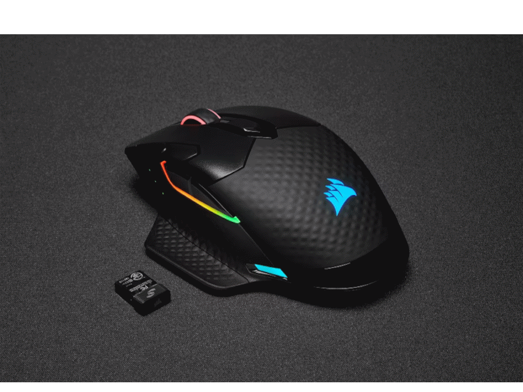 Miš CORSAIR DARK CORE RGB PRO (Bežični, 18000 DPI, Optički, RGB osvjetljenje, Crna)-8