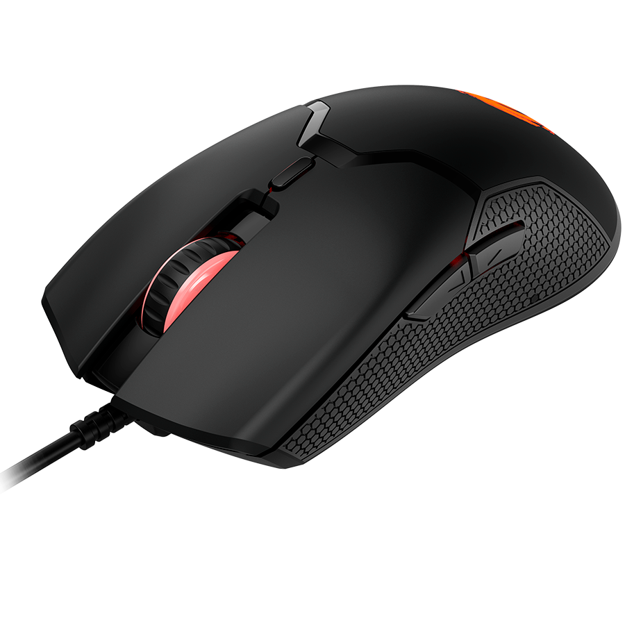 CANYON Carver GM-116,  6keys Gaming wired mouse, A603EP sensor, DPI up to 3600, rubber coating on panel, Huano 1million switch, 1.65M PVC cable, ABS material. size: 130*69*38mm, weight: 105g crna-1