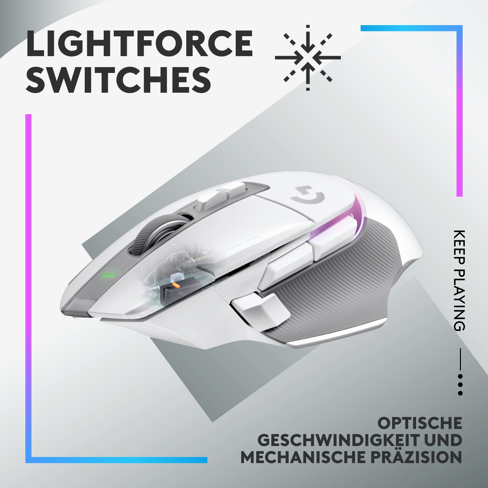 Miš LOGITECH G502 X PLUS Lightspeed RGB Wireless Gaming White/ Premium EER2-22