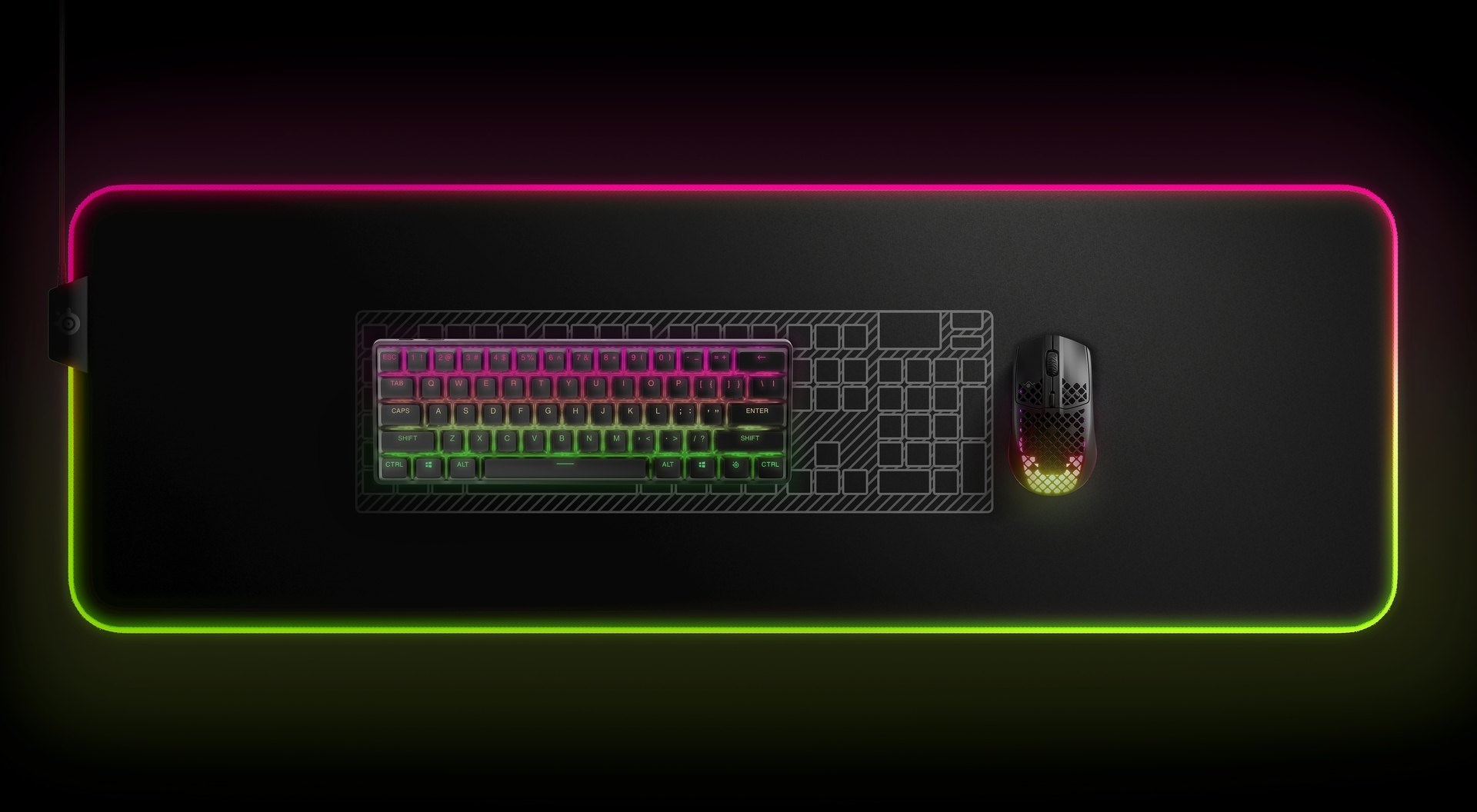 Gaming tipkovnica STEELSERIES Apex Pro Mini Wireless (US layout, OmniPoint 2.0, 60% format, RGB)-3