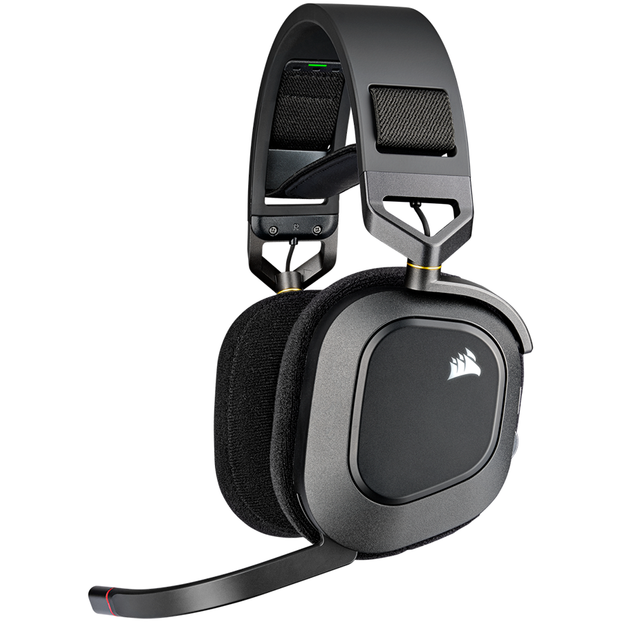 Slušalice CORSAIR HS80 RGB WIRELESS (bežične, over-ear, 20h baterija, mikrofon, RGB, Dolby Atmos, USB-C, crne)-0