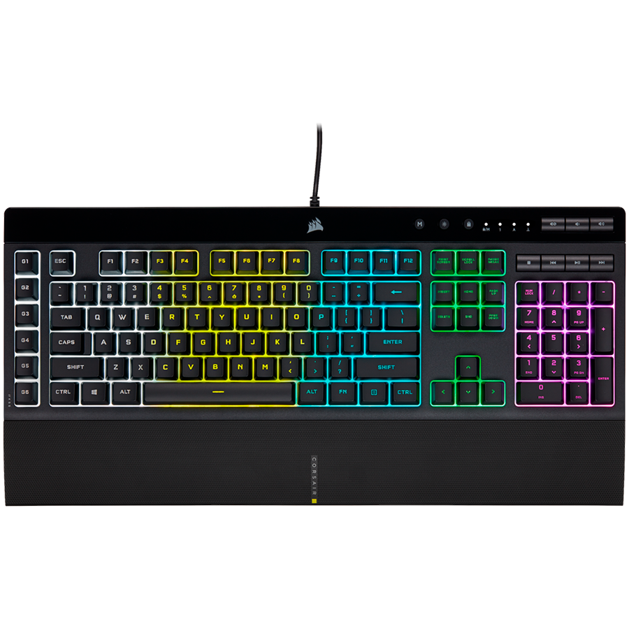 Gaming tipkovnica CORSAIR K55 RGB PRO (žična, RGB, crna)-0