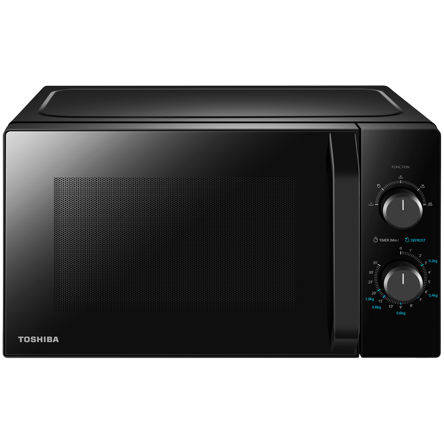 Microwave oven, volume 20L, mechanical control, 800W, 5 power levels, LED lighting, defrosting, cooking end signal, black-2