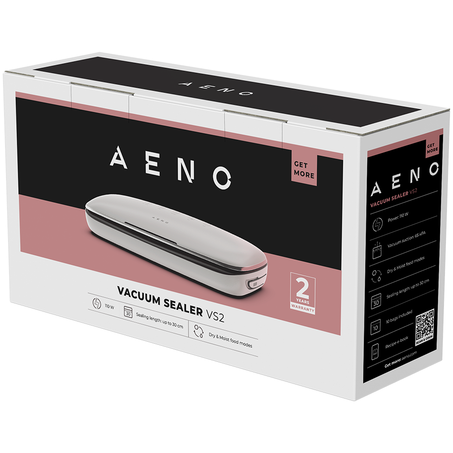 AENO Vacuum sealer VS2: 110W, 60kPa, Dry/Moist Food Mode, 3 modes: Vac+Seal, Seal, Pulse, Max Packet Width 30 cm-2
