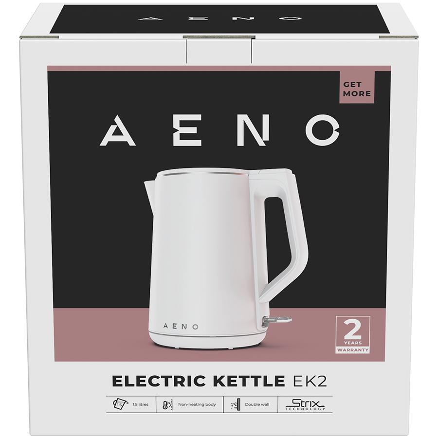 AENO Electric Kettle EK2: 1850-2200W, 1.5L, Strix, Double-walls, Non-heating body, Auto Power Off, Dry tank Protection-2