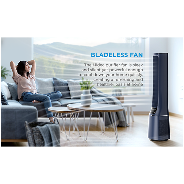 Ventilator i pročišćivač zraka MIDEA Bladeless Fan & air purifier Smart WiFi (H13 HEPA filter, 10 brzina, do 48 m2)-1