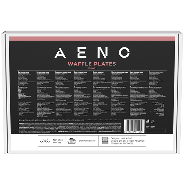 Ploče za vafle AENO AEGWP1 (neprianjajući premaz, 290 × 234 mm, 2 komada, crna boja)-1