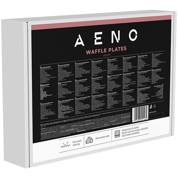 Ploče za vafle AENO AEGWP1 (neprianjajući premaz, 290 × 234 mm, 2 komada, crna boja)-3