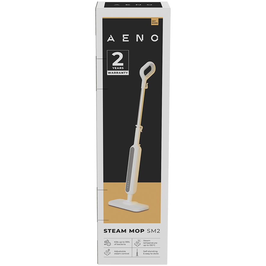 AENO Steam Mop SM2, 1200W, 130 °C, IPX4, Tank Volume 275mL, 3 steam modes, self-standing-21