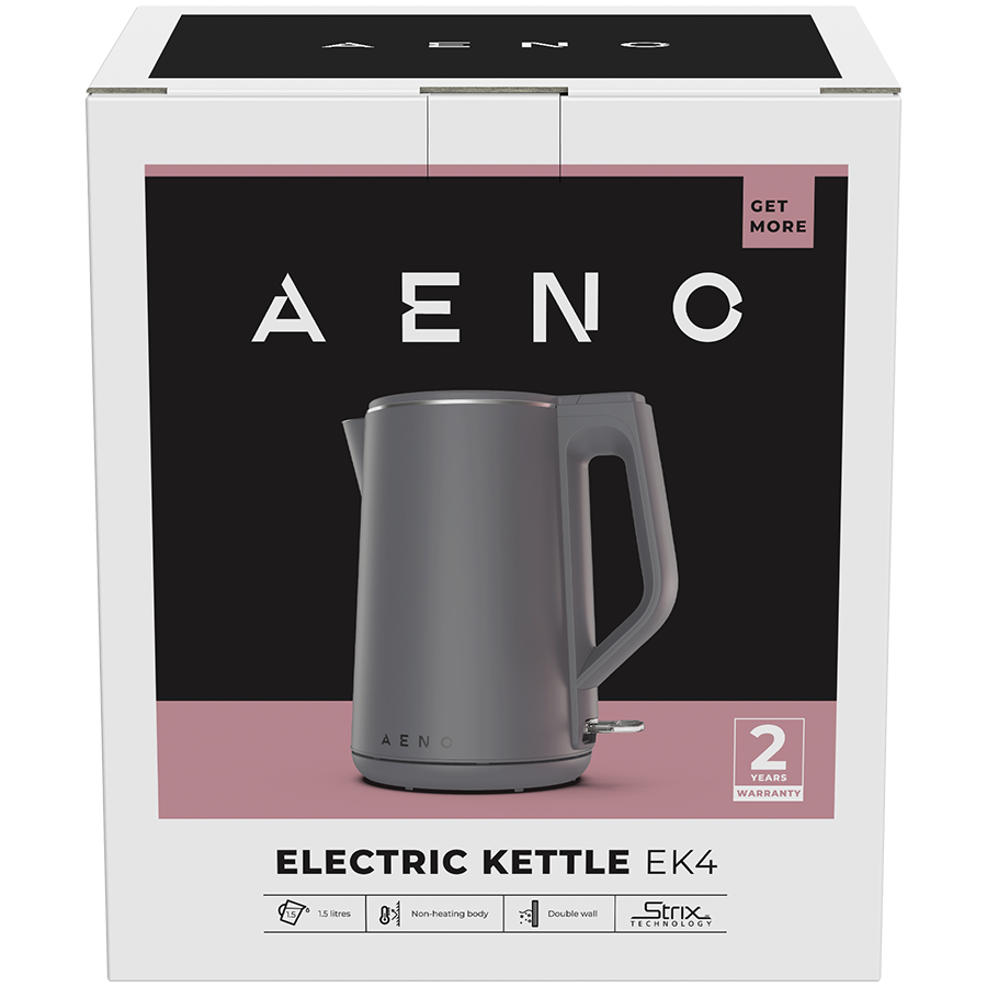 Električni čajnik AENO EK4 (1850-2200W, 1.5L, Strix, Dvostruki zidovi, Nezagrijavajuće tijelo, Automatsko isključivanje, Zaštita suhog spremnika)-3