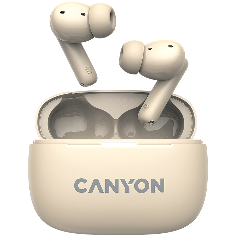 Slušalice CANYON TWS-10 (in-ear, bežične, Bluetooth 5.3, frekvencijski odgovor 20Hz-20kHz, boja bež)-0