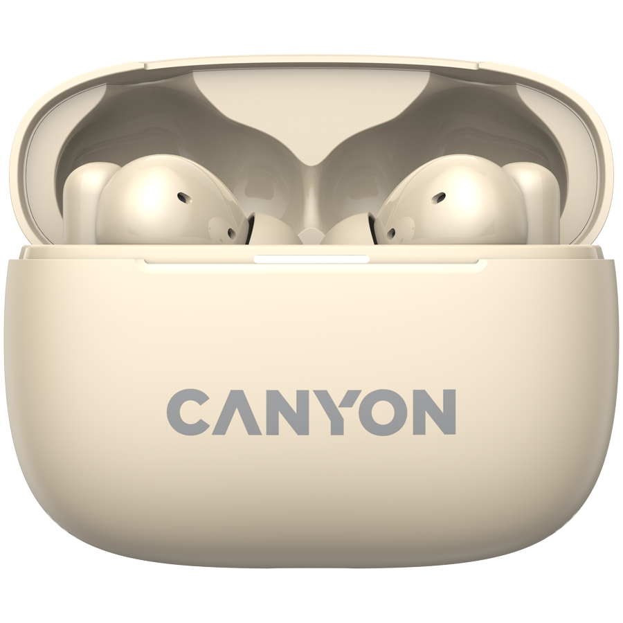 Slušalice CANYON TWS-10 (in-ear, bežične, Bluetooth 5.3, frekvencijski odgovor 20Hz-20kHz, boja bež)-1