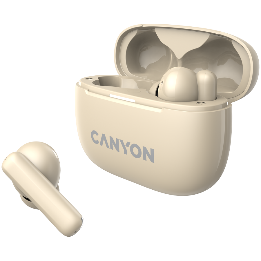 Slušalice CANYON TWS-10 (in-ear, bežične, Bluetooth 5.3, frekvencijski odgovor 20Hz-20kHz, boja bež)-2