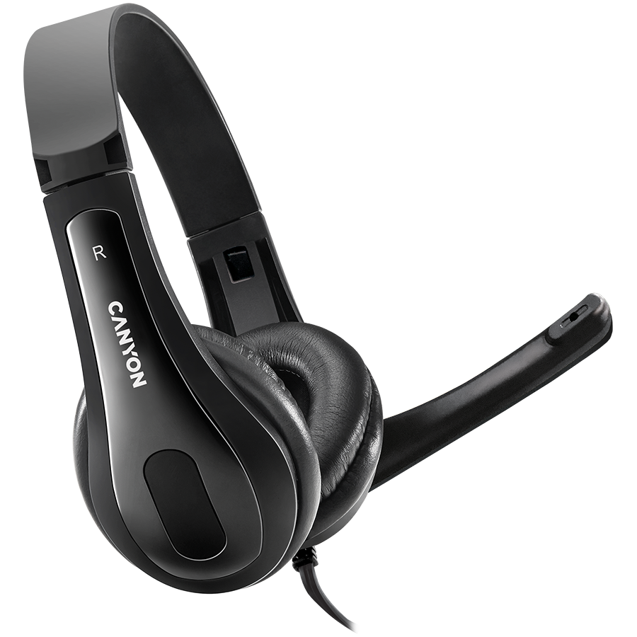 Slušalice CANYON CHSU-1 (stereo, žične, over-ear, crna)-0