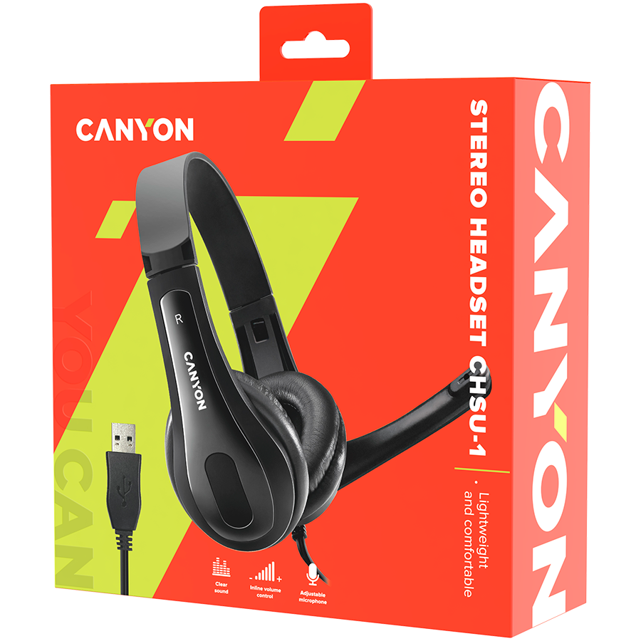 Slušalice CANYON CHSU-1 (stereo, žične, over-ear, crna)-4