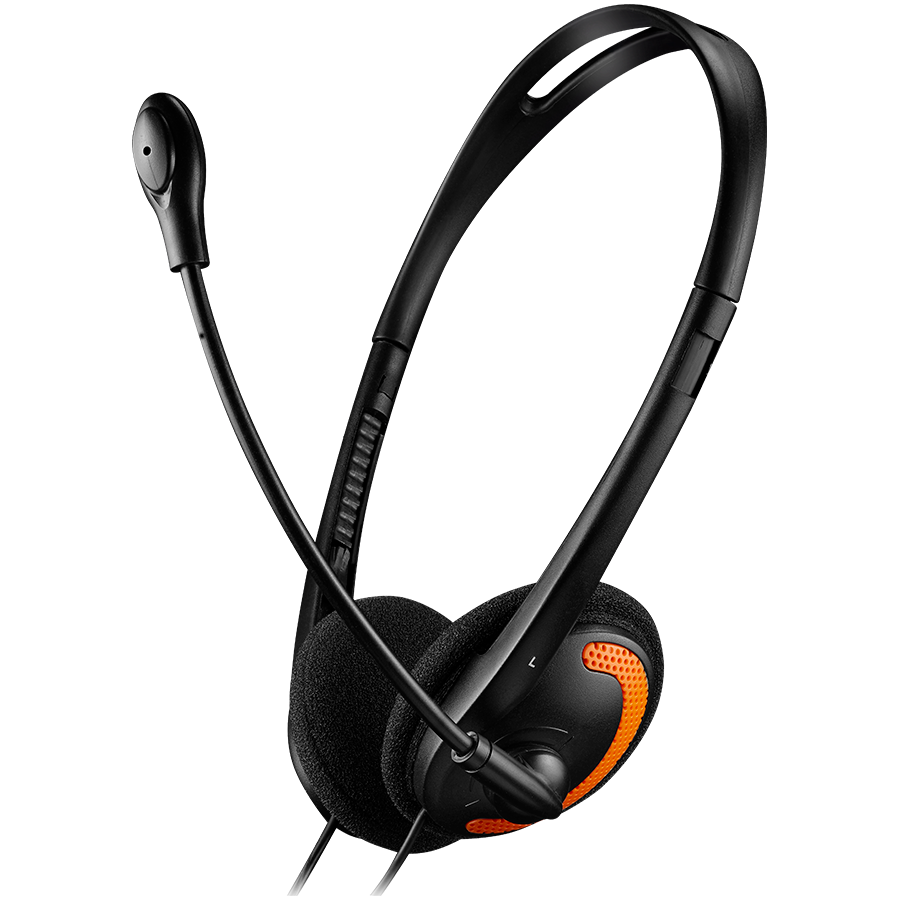 Slušalice CANYON HS-01 (on-ear, crna/Orange, žične)-0