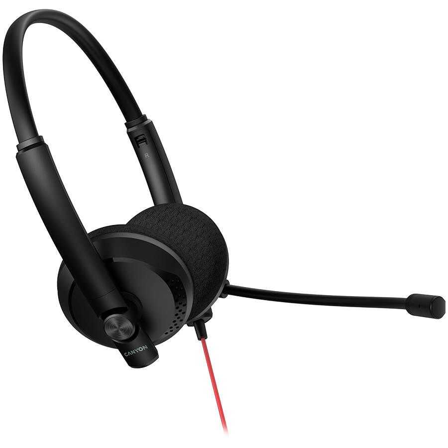 Headset CANYON HS-07 (žične, on-ear, crna)-2