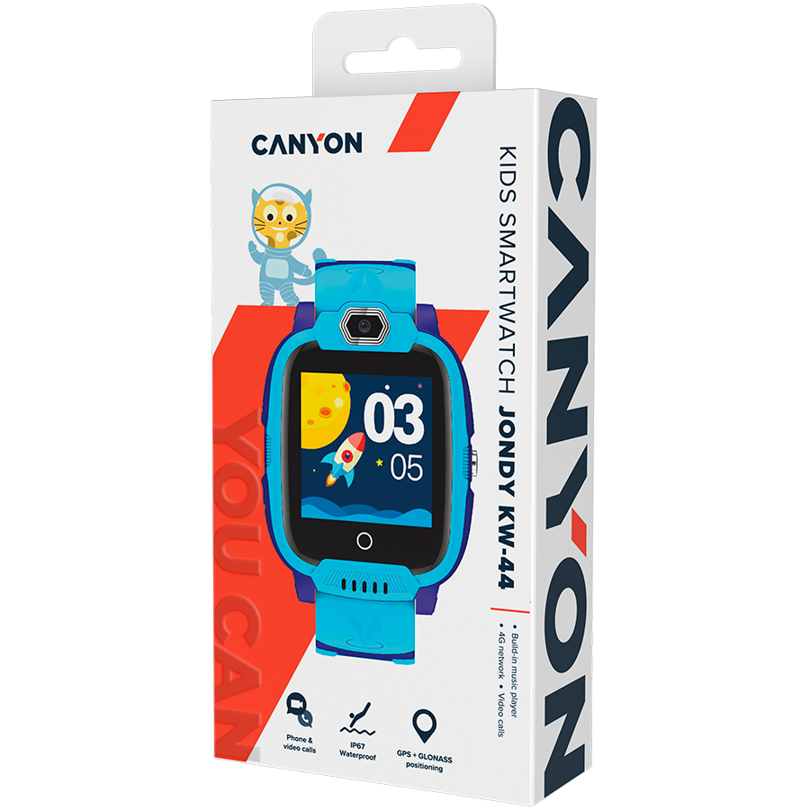 Dječji pametni sat CANYON Jondy CNE-0 mAh, plavi)KW44BL (Nano-Sim, 1,44'' IPS, 70-3