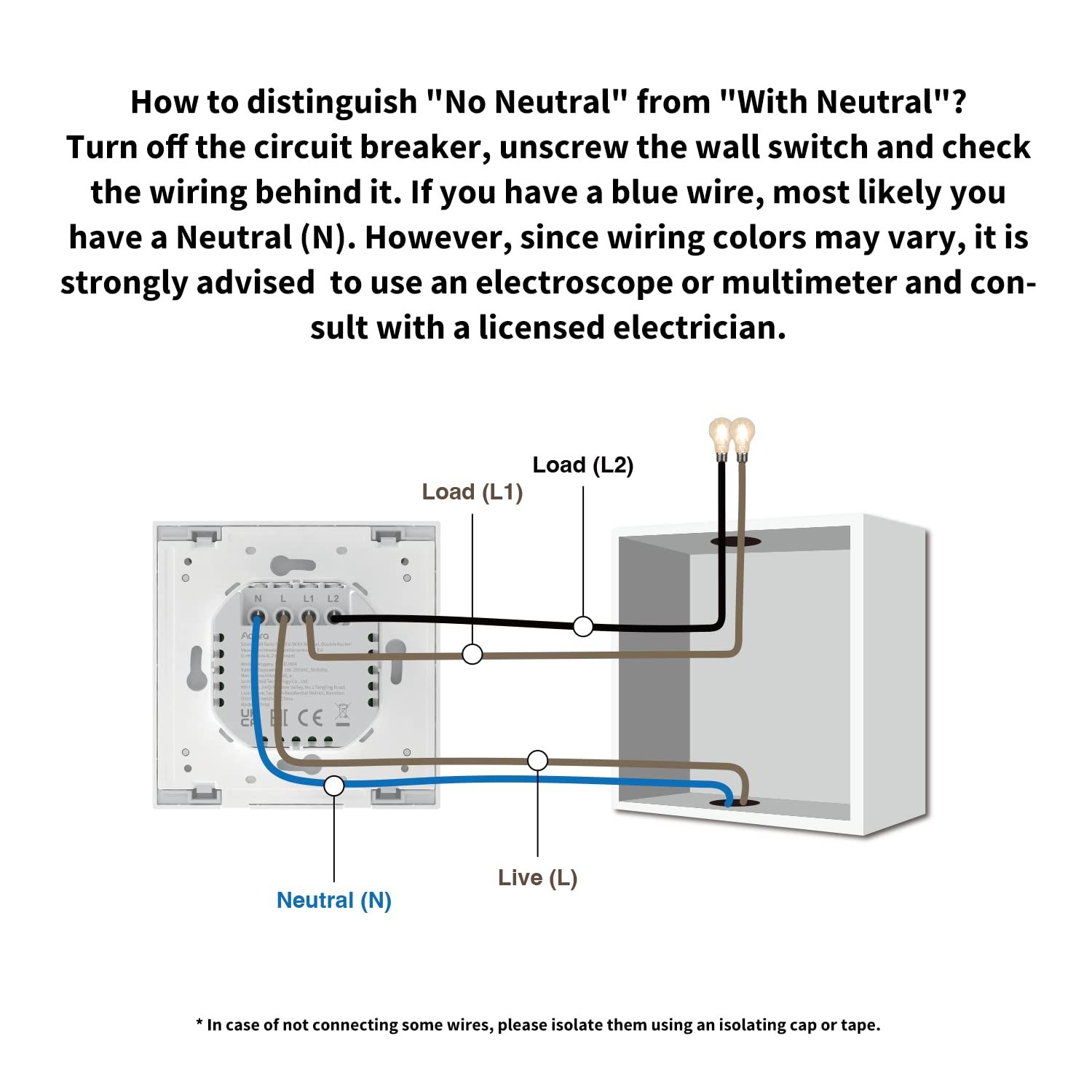 Pametni prekidač AQARA WS-EUK04 Smart Wall Switch H1 (dvostruki zidni)-7